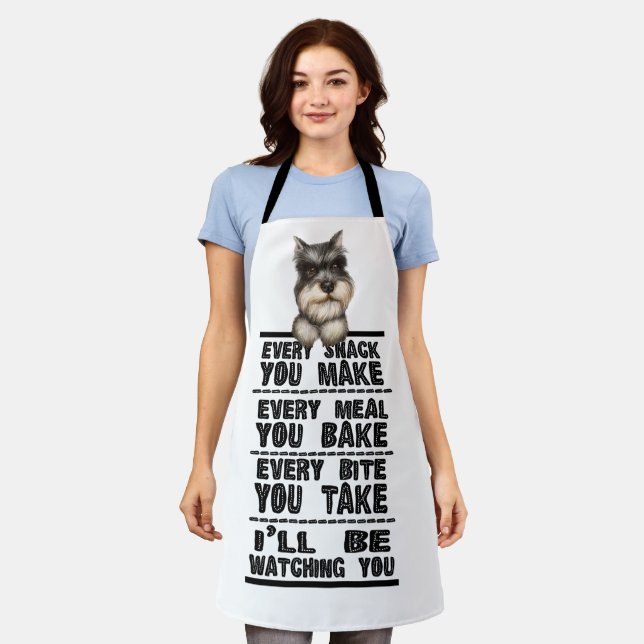 Tablier Schnauzer Chaque Snack Que Vous Faites Apron (Porté)