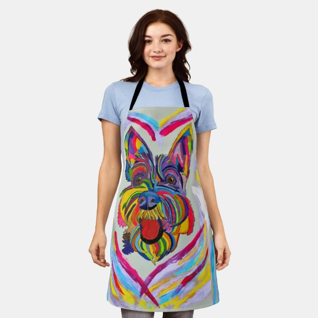 Tablier Schnauzer Love Apron (Porté)