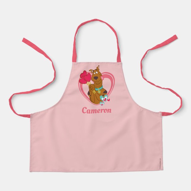 Tablier Scooby-Doo Holding Heart Lolipops (Recto)