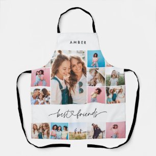 Tablier Script Girl multi photo meilleur ami moderne simpl