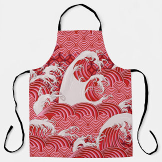 Tablier Seamless Decorative pattern with waves in Chinese