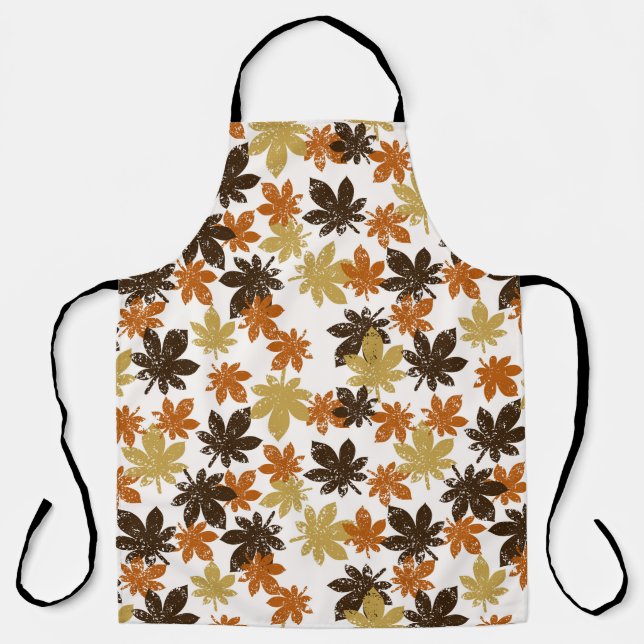 Tablier seamless leaf pattern with grunge effect (Recto)