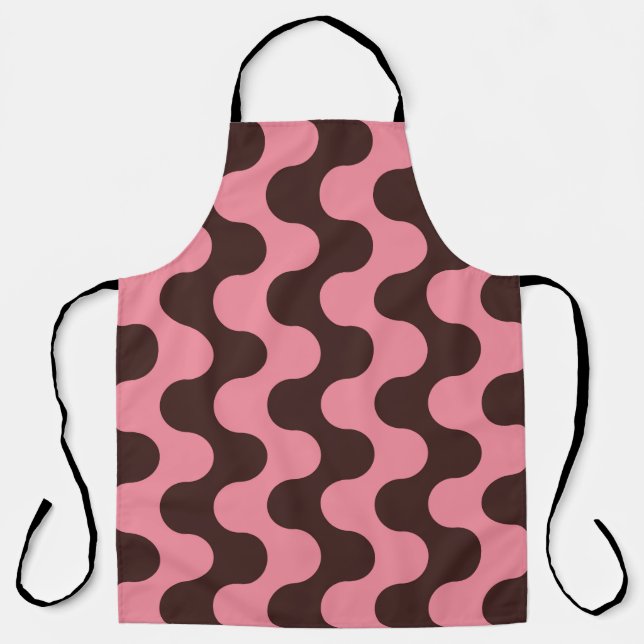 Tablier Seamless pattern with wavy stripes in retro style. (Recto)