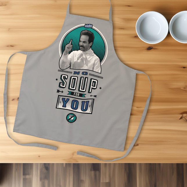Tablier Seinfeld | Pas De Soupe Pour Vous Graphique (Apron on table)