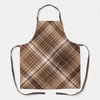 Tablier Semences et noix Brown Plaid