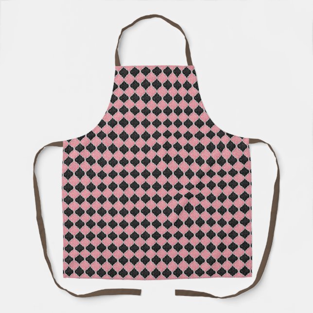 Tablier Séquins MQF-Rose-Noir-Blanc-Dusty (Recto)