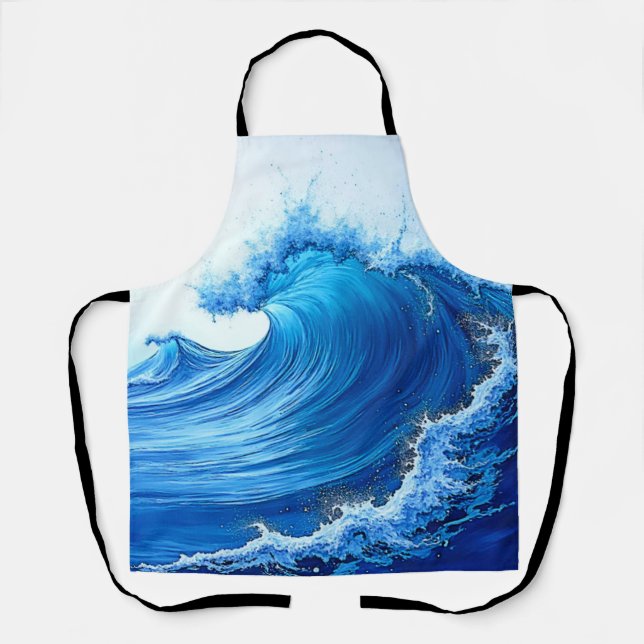 Tablier Serene Blue Wave Splashes (Recto)