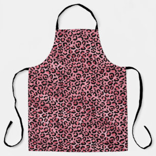 Tablier Série léopard rose et or Design 2