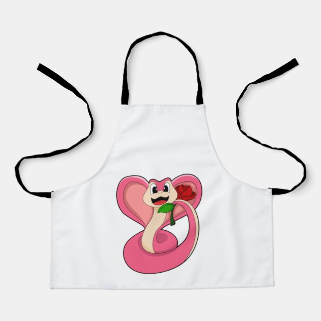 Tablier Serpent avec Rose (Recto)