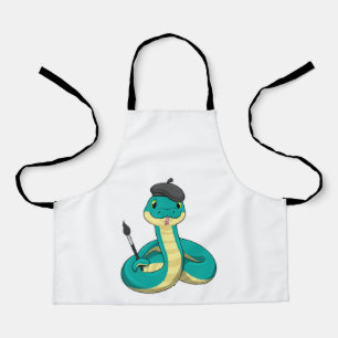 Tablier Serpent comme peintre avec pinceau