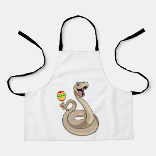 Tablier Serpent en musicien avec Maracas