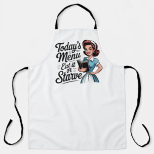 Tablier Serveuse Rétro 50s – Cuisine Vintage Drôle