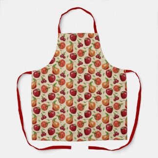 Tablier Serviette de cuisine aux fruits peints