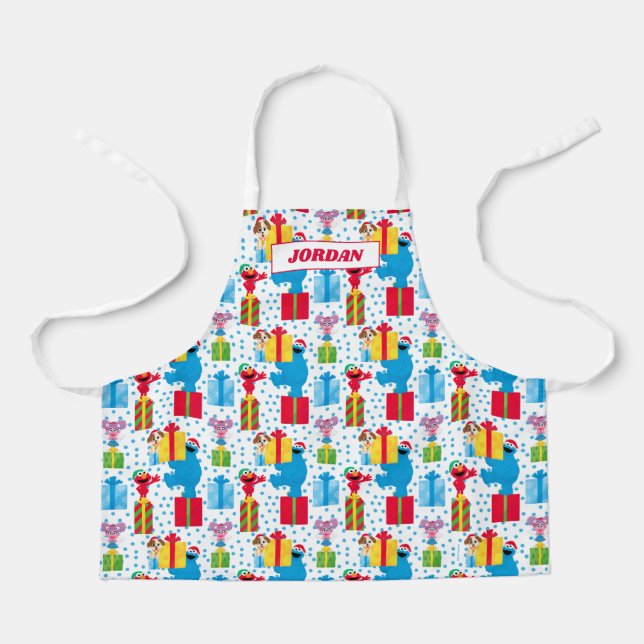 Tablier Sesame Street Noël Présente Motif (Recto)