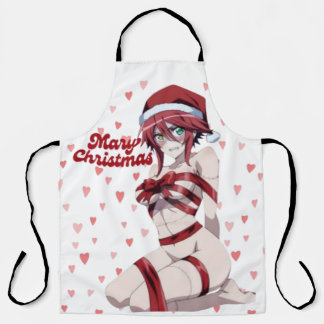 Tablier Sexy Santa Marry Cristmas Wrapped Anime Girl