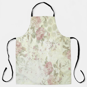 Tablier Shabby Chic Rose Rose Floral