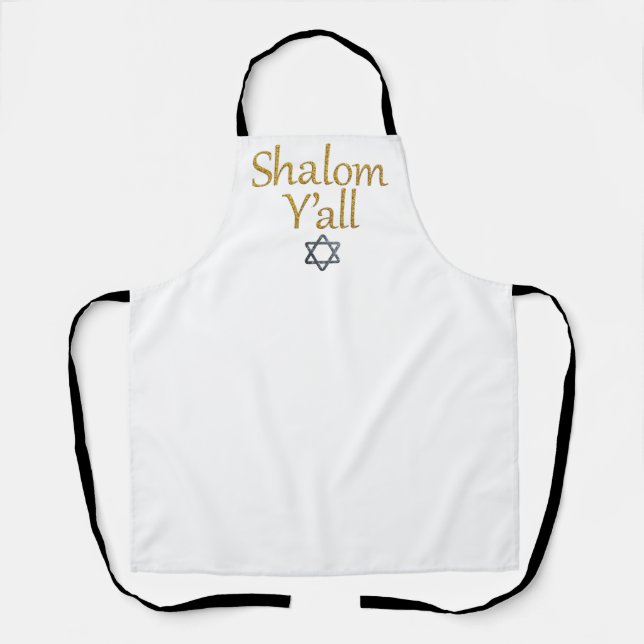 Tablier Shalom Y'all - Cadeaux de vacances juifs (Recto)