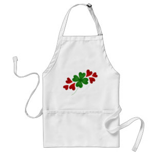 Tablier Shamrock avec des coeurs