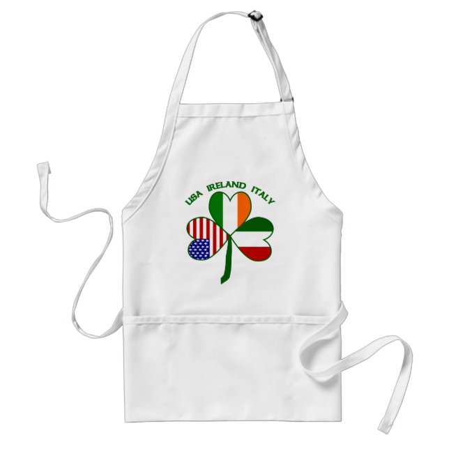 Tablier Shamrock Italie USA Irlande (Devant)