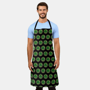 Tablier Shamrock Vert Sur Noeuds Celtiques