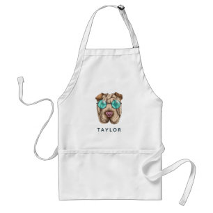 Tablier Sharpei dans des lunettes de soleil   ajoutent