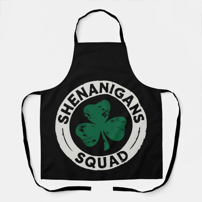 Tablier Shenanigans Squad St Patrick's Day Shamrock (Recto)