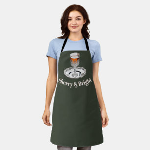 Tablier Sherry & Bright Christmas Drink Cuisine humoristiq