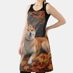 Tablier Shib Inu en automne Leaves automne Inspire