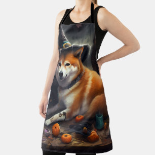 Tablier Shiba Inu Citrouilles Halloween effrayant