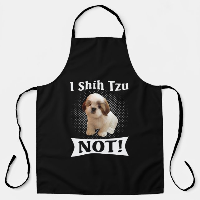 Tablier Shih Tzu Aimer Cute Funny Shih Tzu (Recto)