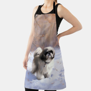 Tablier Shih Tzu Laissez Tomber la Neige Noël