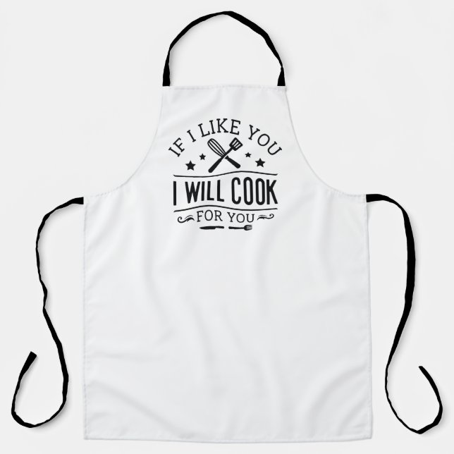Tablier Si Je Vous Aimerais, Je Cuisinerai Pour Vous (Recto)