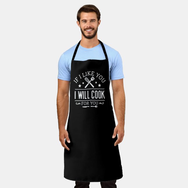 Tablier Si Je Vous Aimerais, Je Cuisinerai Pour Vous (Porté)