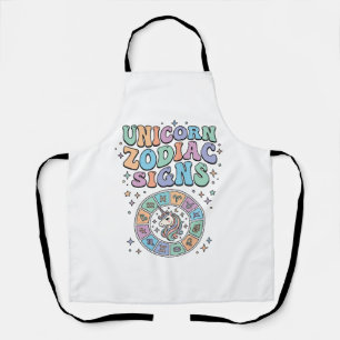 Tablier Signe du zodiaque licorne Kawaii Design vectoriel_