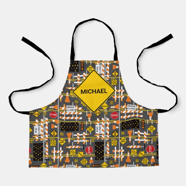 Tablier Signes de construction routière (Recto)