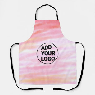 Tablier Simple aquarelle minimale rose ajoutez logo entrep