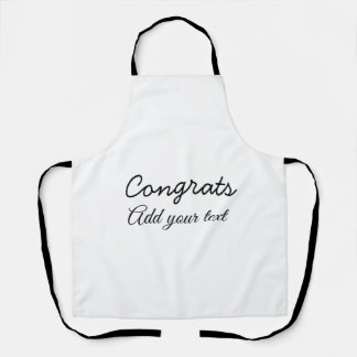 Tablier Simple congratulation graduation add your