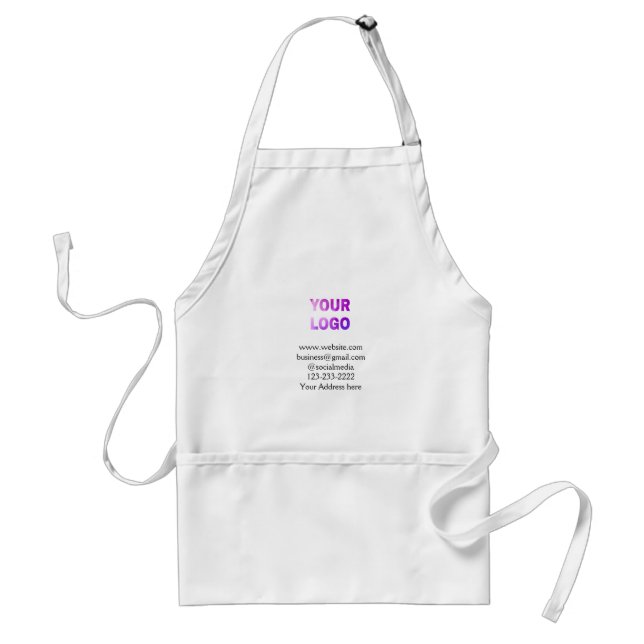 Tablier simple et minimal ajouter votre logo/design ici te (Devant)