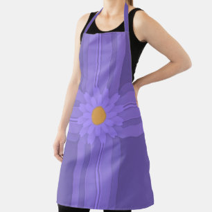 Tablier Simple Fleur Violette sur Croix Moderne