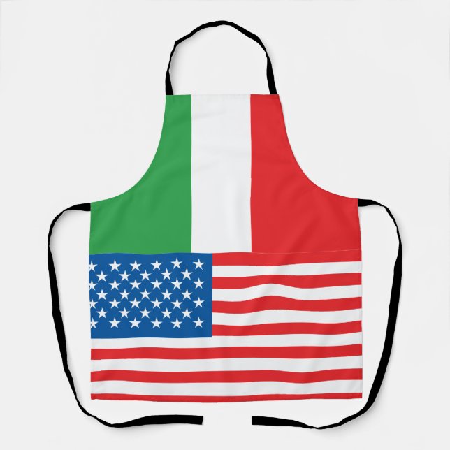 Tablier Simple Italie American Pride drapeaux Apron (Recto)