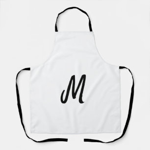 Tablier simple logo monogramme minimal personnalisé  