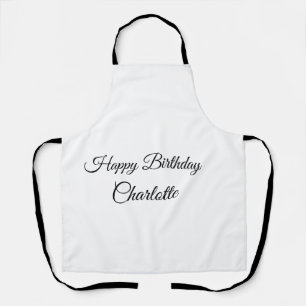 Tablier SIMPLE MINIMAL.CUTIE AJOUTER NOM BÉBÉ joyeux anniv