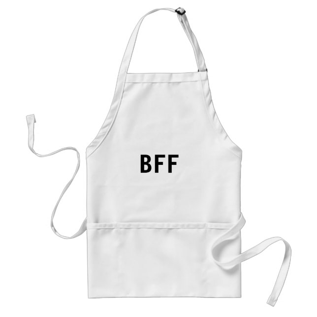 Tablier Simple minimum BFF meilleur amis famille nom perso (Devant)