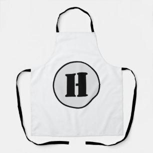 TABLIER SIMPLE MODERNE MODERNE MONOGRAM ÉLÉGANT CHIC STYLE