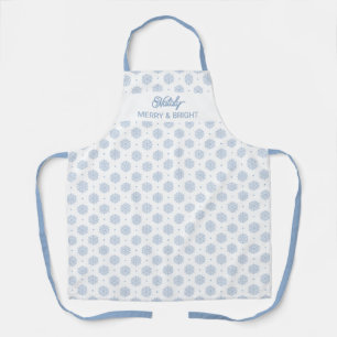 Tablier Simple moderne Motif de flocons de neige bleu clai
