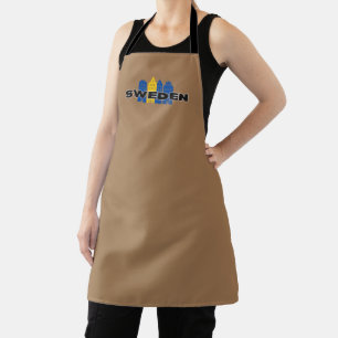 Tablier Simple Moderne Suède Pays Suédois Drapeau Souvenir