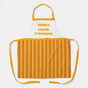Tablier Simple Orange Stripe Maman's Home Cuisine Apron