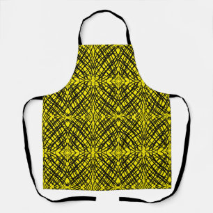 Tablier Simple Scribble   Carreaux miroir   Jaune  