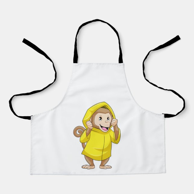 Tablier Singe à la pluie avec Raincoat (Recto)