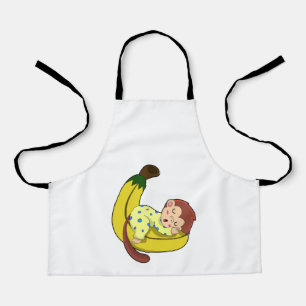 Tablier Singe dormant dans le pyjama